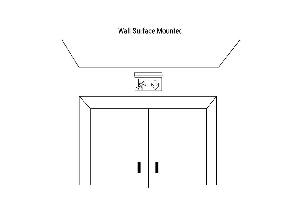Bloc autonome d'éclairage de sécurité avec pictogramme "SORTIE LATÉRALE" - K-B1061-SIDEARROWS - Barcelona LED