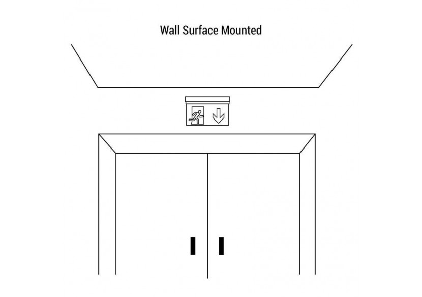 Bloc autonome d'éclairage de sécurité avec pictogramme "SORTIE LATÉRALE" - K-B1061-SIDEARROWS - Barcelona LED