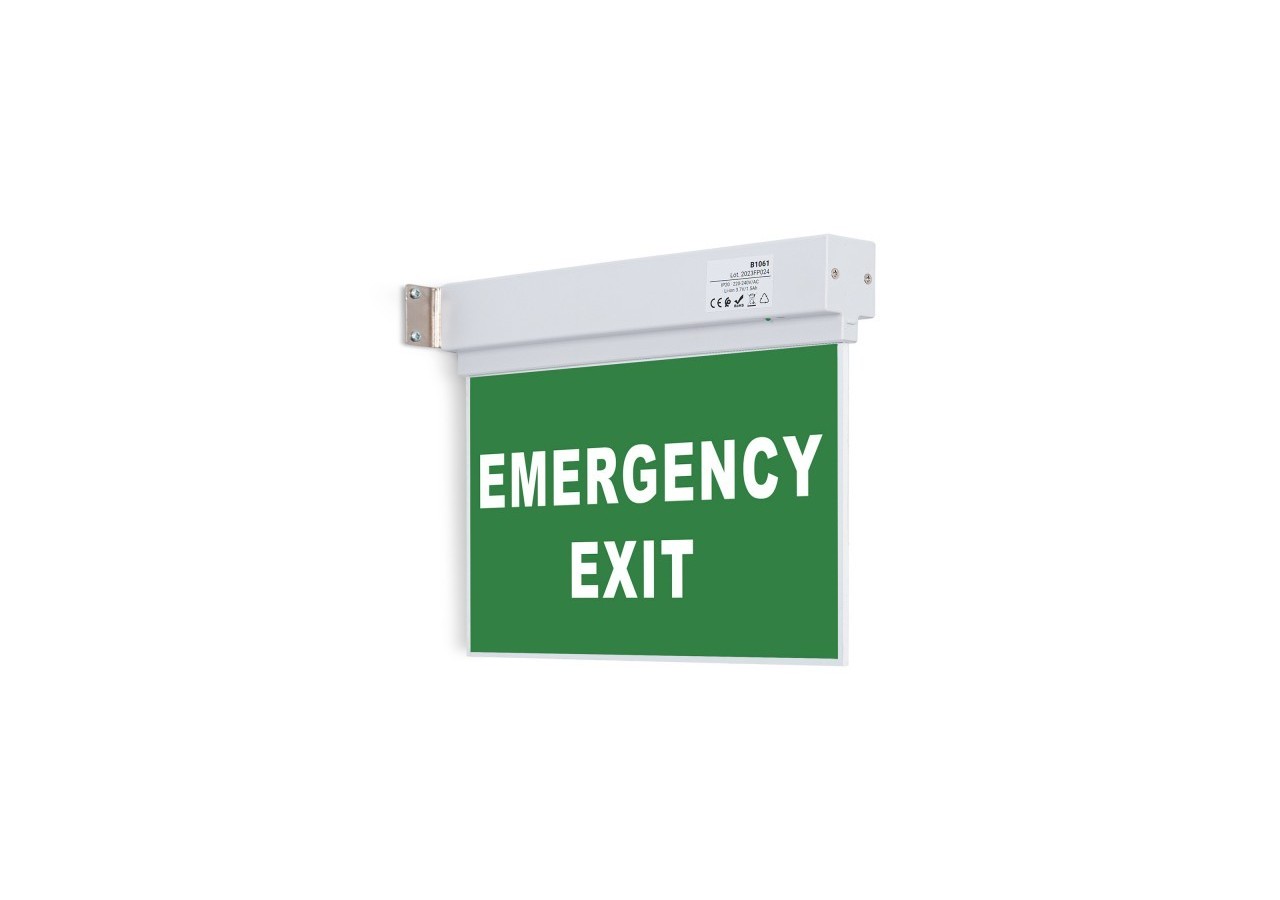 Bloc autonome d'éclairage de sécurité avec pictogramme "EMERGENCY EXIT" - K-B1061-EMEXIT - Barcelona LED