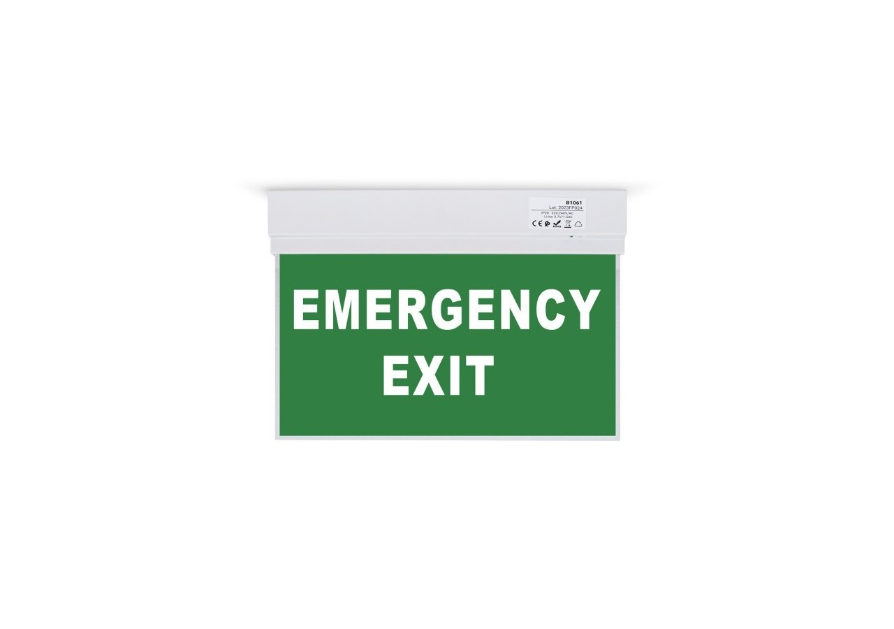 Bloc autonome d'éclairage de sécurité avec pictogramme "EMERGENCY EXIT" - K-B1061-EMEXIT - Barcelona LED