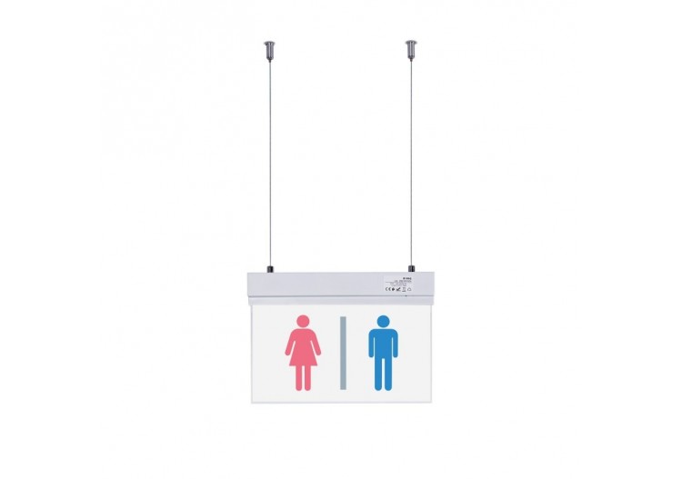 Bloc autonome d'éclairage de sécurité avec pictogramme "TOILETTES"-Suspension - K-B1062-BAÑOS - Barcelona LED