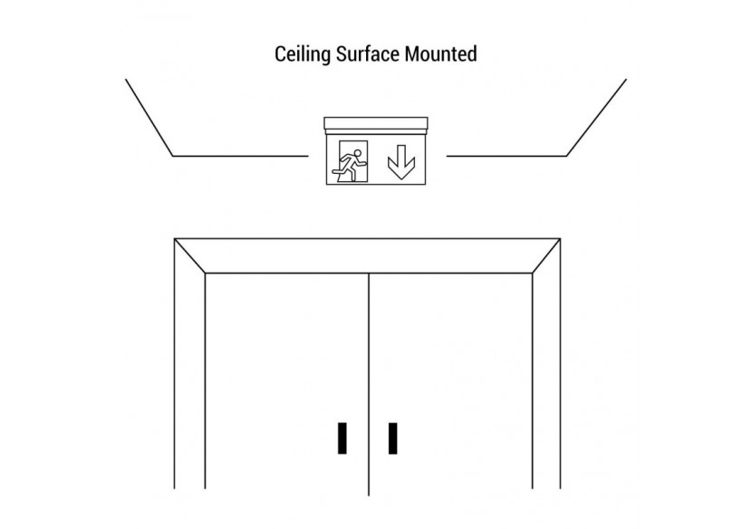 Bloc autonome d'éclairage de sécurité avec pictogramme "TOILETTES"-Suspension - K-B1062-BAÑOS - Barcelona LED