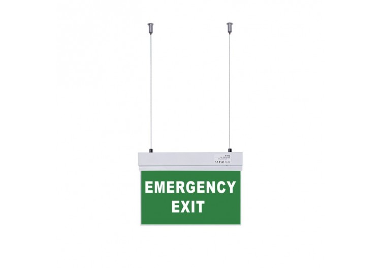 Bloc autonome d'éclairage de sécurité avec pictogramme "EMERGENCY EXIT"-Suspension - K-B1062-EMEXIT - Barcelona LED
