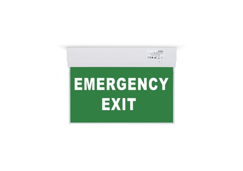 Bloc autonome d'éclairage de sécurité avec pictogramme "EMERGENCY EXIT"-Suspension - K-B1062-EMEXIT - Barcelona LED