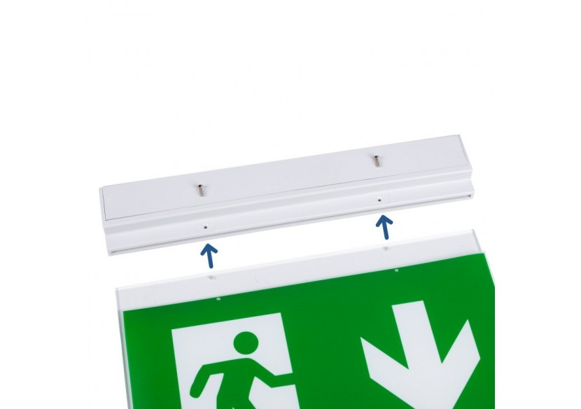 Bloc autonome d'éclairage de sécurité avec pictogramme "EMERGENCY EXIT"-Suspension - K-B1062-EMEXIT - Barcelona LED