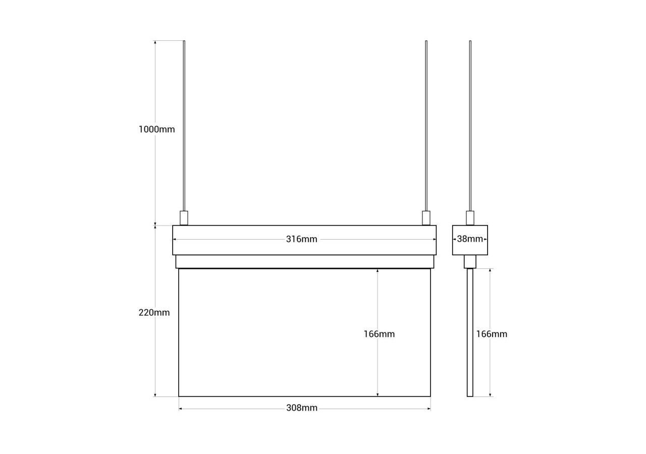 Bloc autonome d'éclairage de sécurité avec pictogramme "EMERGENCY EXIT"-Suspension - K-B1062-EMEXIT - Barcelona LED