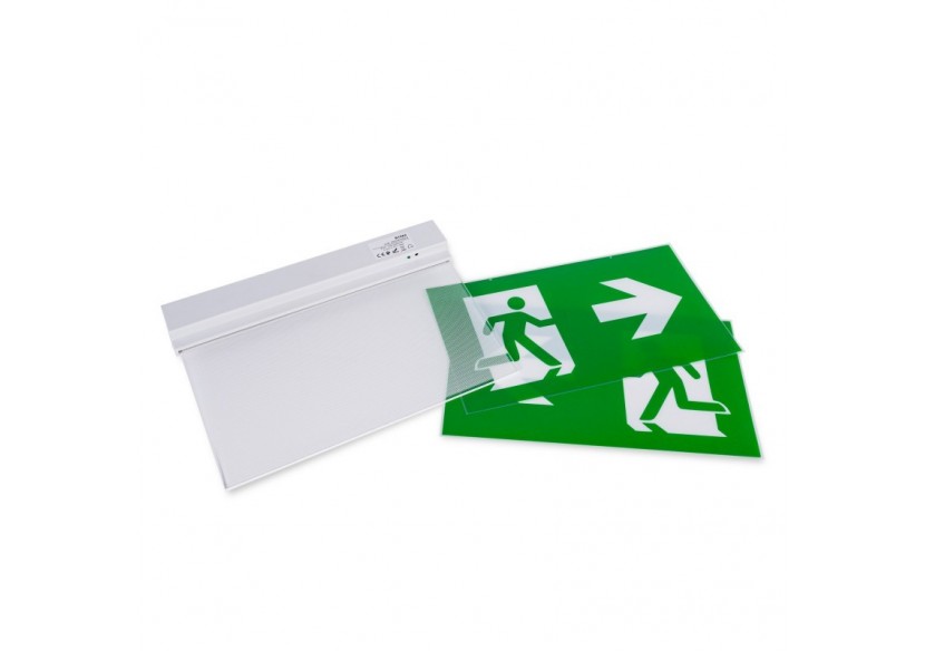 Bloc autonome d'éclairage de sécurité avec pictogramme "SORTIE LATÉRALE"-Suspension - K-B1062-SIDEARROWS - Barcelona LED