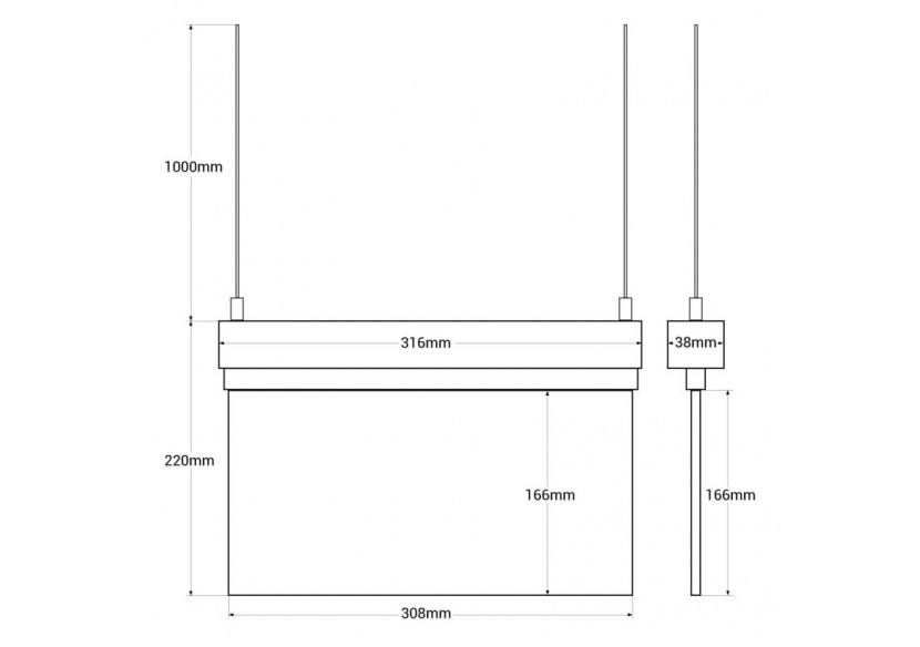 Bloc autonome d'éclairage de sécurité avec pictogramme "SORTIE LATÉRALE"-Suspension - K-B1062-SIDEARROWS - Barcelona LED