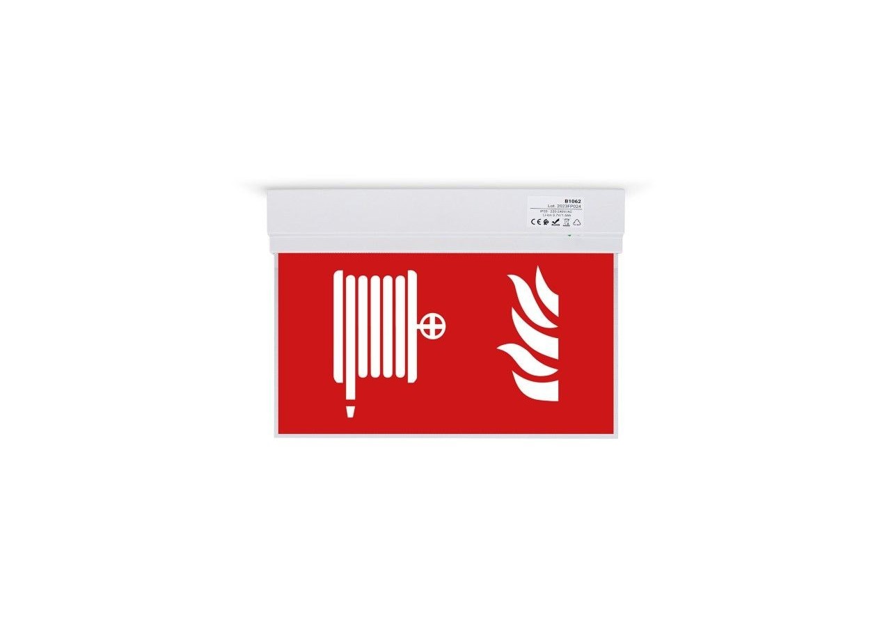 Bloc autonome d'éclairage de sécurité avec pictogramme -Suspension - K-B1062-BOCAINCENDIO - Barcelona LED