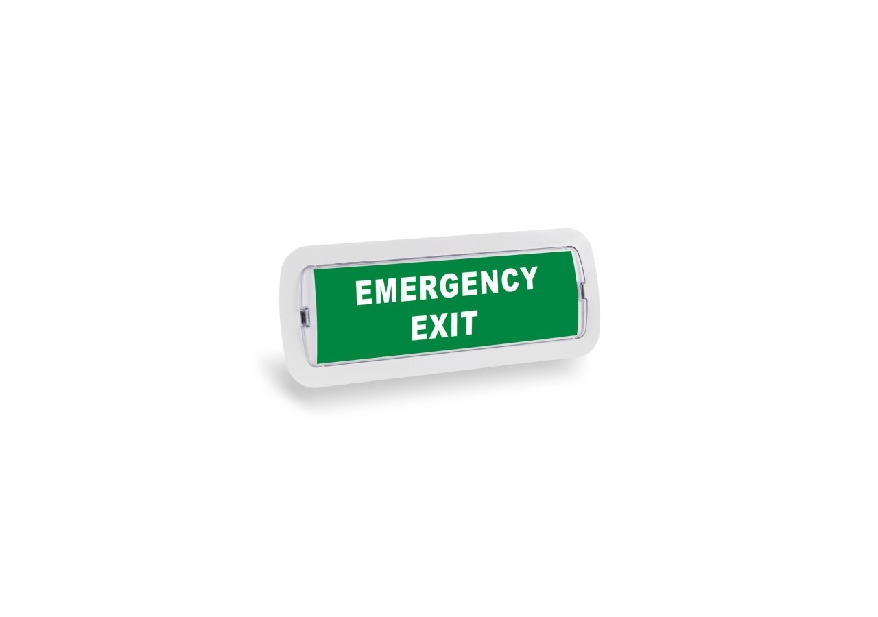 Kit Pictogramme autocollant "EMERGENCY EXIT" + Bloc d'éclairage 3W - K-B1050-EMEXIT - Barcelona LED