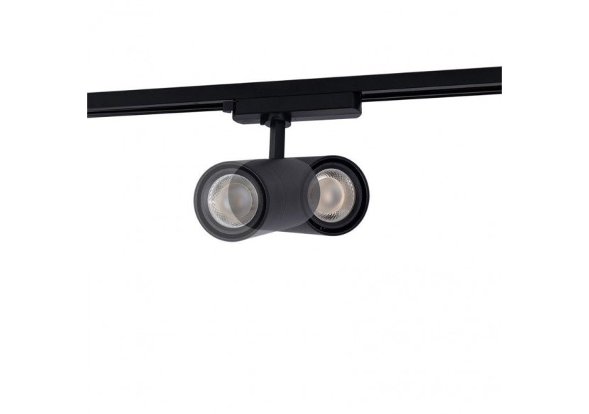 Spot LED sur rail monophasé CCT 25W-COB-Ouverture réglable 24-60 degrés - L6006-CCT-N - Barcelona LED Spot LED sur rail monophasé CCT 25W-COB-Ouverture réglable 24-60 degrés - L6006-CCT-N - Barcelona LED