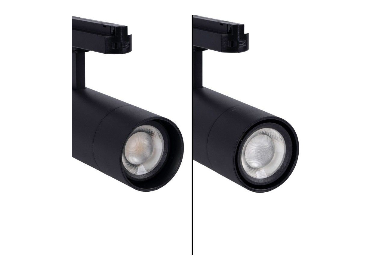 Spot LED sur rail monophasé CCT 25W-COB-Ouverture réglable 24-60 degrés - L6006-CCT-N - Barcelona LED