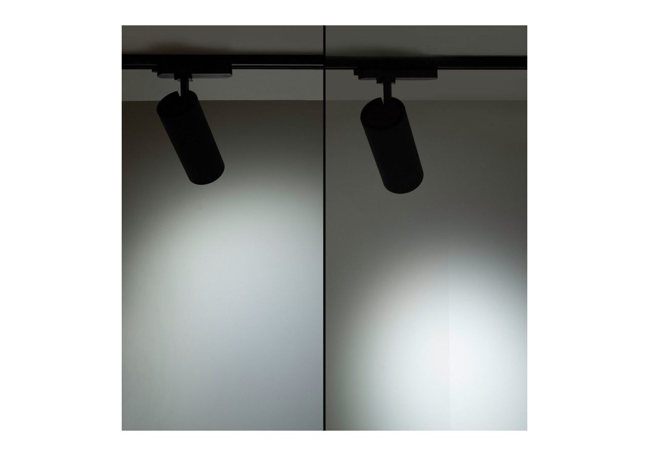 Spot LED sur rail monophasé CCT 25W-COB-Ouverture réglable 24-60 degrés - L6006-CCT-N - Barcelona LED