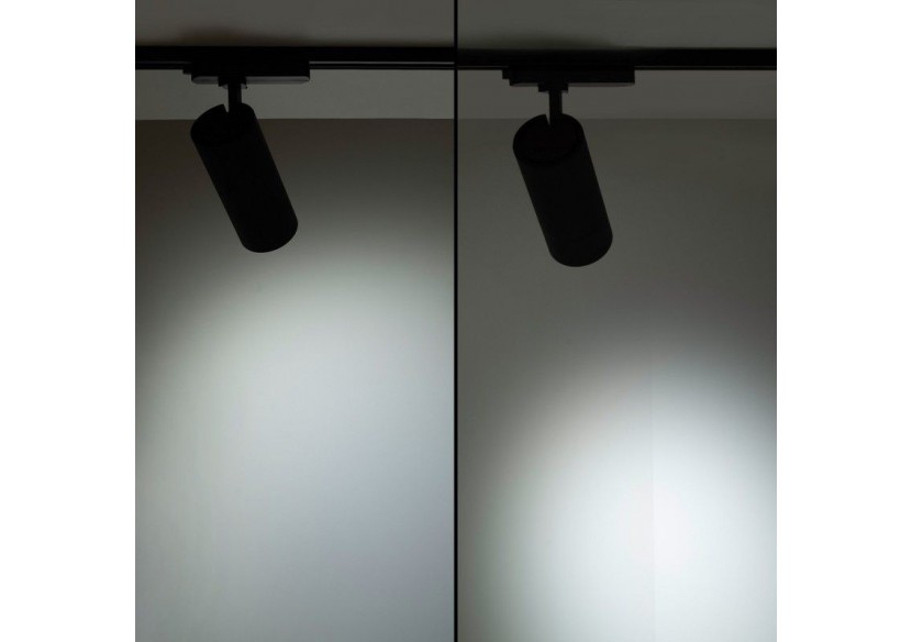 Spot LED sur rail monophasé CCT 25W-COB-Ouverture réglable 24-60 degrés - L6006-CCT-N - Barcelona LED Spot LED sur rail monophasé CCT 25W-COB-Ouverture réglable 24-60 degrés - L6006-CCT-N - Barcelona LED