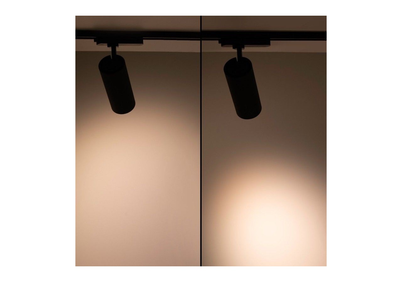 Spot LED sur rail monophasé CCT 25W-COB-Ouverture réglable 24-60 degrés - L6006-CCT-N - Barcelona LED