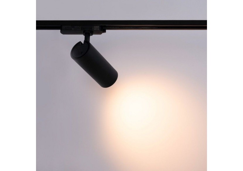 Spot LED sur rail monophasé CCT 25W-COB-Ouverture réglable 24-60 degrés - L6006-CCT-N - Barcelona LED Spot LED sur rail monophasé CCT 25W-COB-Ouverture réglable 24-60 degrés - L6006-CCT-N - Barcelona LED