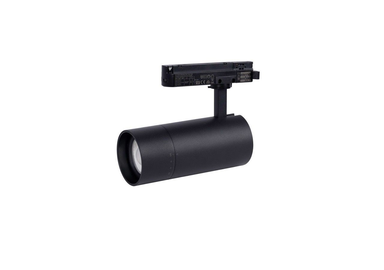 Spot LED sur rail monophasé CCT 25W-COB-Ouverture réglable 24-60 degrés - L6006-CCT-N - Barcelona LED