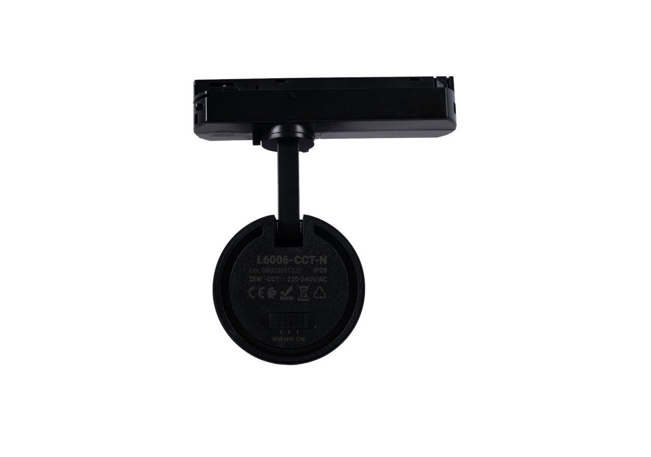 Spot LED sur rail monophasé CCT 25W-COB-Ouverture réglable 24-60 degrés - L6006-CCT-N - Barcelona LED