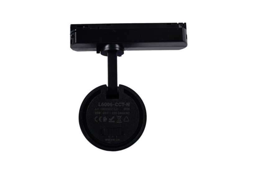 Spot LED sur rail monophasé CCT 25W-COB-Ouverture réglable 24-60 degrés - L6006-CCT-N - Barcelona LED Spot LED sur rail monophasé CCT 25W-COB-Ouverture réglable 24-60 degrés - L6006-CCT-N - Barcelona LED