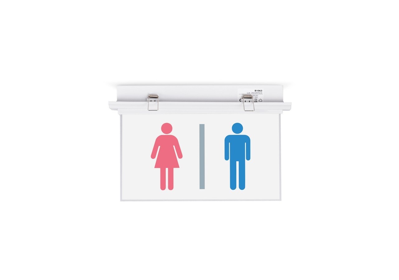 Bloc autonome d'éclairage de sécurité avec pictogramme "TOILETTES"-Encastrable - K-B1063-BAÑOS - Barcelona LED