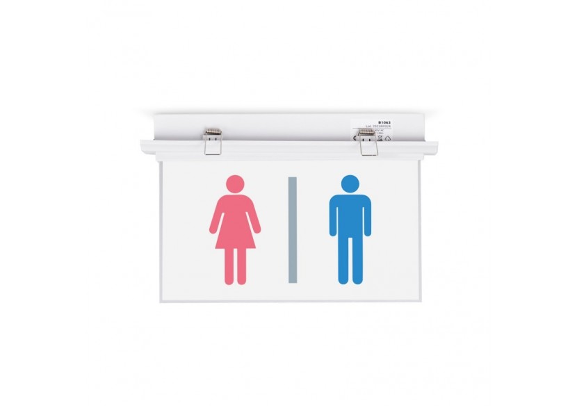 Bloc autonome d'éclairage de sécurité avec pictogramme "TOILETTES"-Encastrable - K-B1063-BAÑOS - Barcelona LED Bloc autonome d'éclairage de sécurité avec pictogramme "TOILETTES"-Encastrable - K-B1063-BAÑOS - Barcelona LED