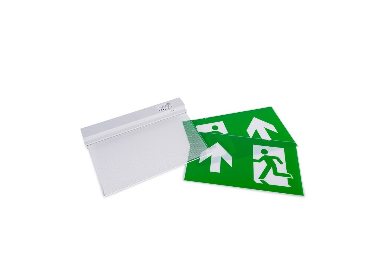 Bloc autonome d'éclairage de sécurité avec pictogramme "SORTIE VERS LE HAUT"-Encastrable - K-B1063-UPARROW - Barcelona LED