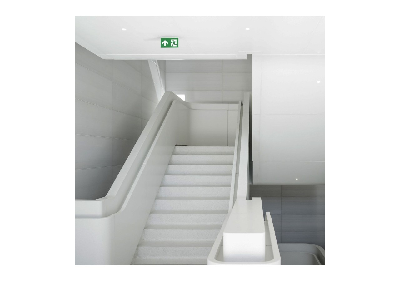 Bloc autonome d'éclairage de sécurité avec pictogramme "SORTIE VERS LE HAUT"-Encastrable - K-B1063-UPARROW - Barcelona LED