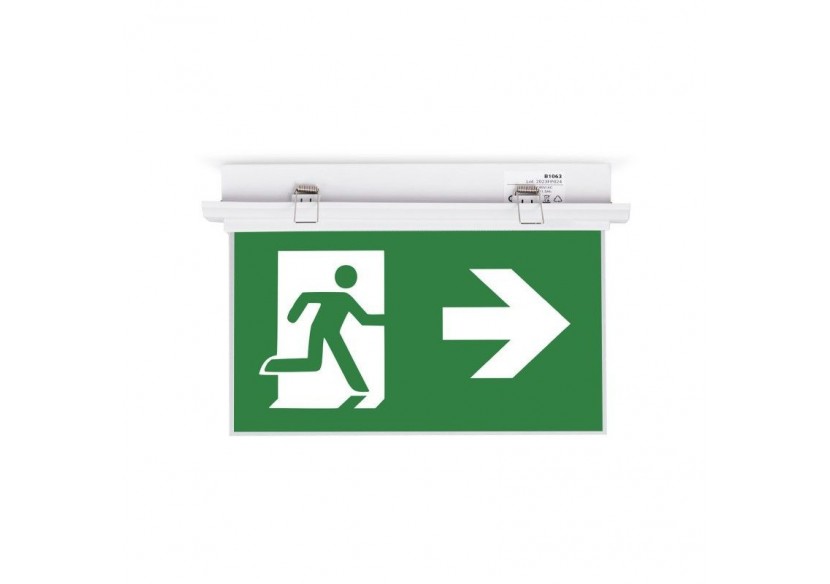 Bloc autonome d'éclairage de sécurité avec pictogramme "SORTIE LATÉRALE"-Encastrable - K-B1063-SIDEARROWS - Barcelona LED Bloc autonome d'éclairage de sécurité avec pictogramme "SORTIE LATÉRALE"-Encastrable - K-B1063-SIDEARROWS - Barcelona LED