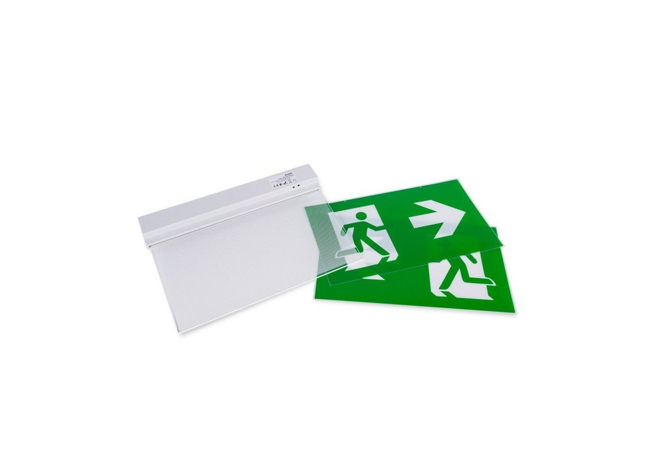 Bloc autonome d'éclairage de sécurité avec pictogramme "SORTIE LATÉRALE"-Encastrable - K-B1063-SIDEARROWS - Barcelona LED
