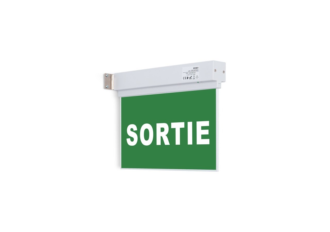 Bloc autonome d'éclairage de sécurité avec panneau "SORTIE" - K-B1061-SORTIE - Barcelona LED