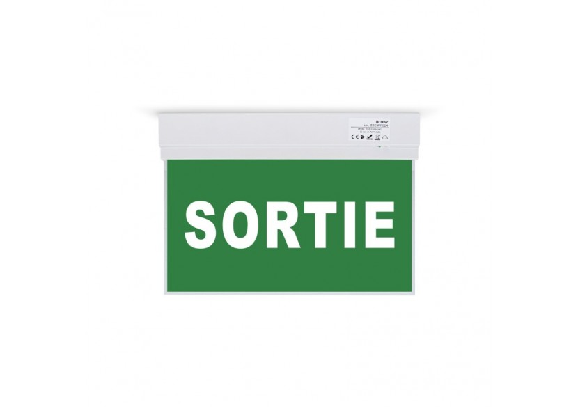 Bloc autonome d'éclairage de sécurité avec panneau "SORTIE" - K-B1061-SORTIE - Barcelona LED Bloc autonome d'éclairage de sécurité avec panneau "SORTIE" - K-B1061-SORTIE - Barcelona LED