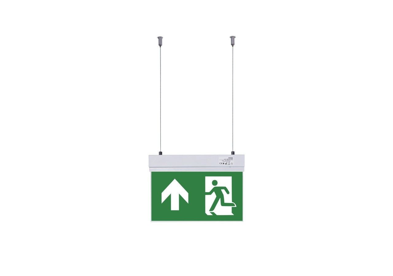 Bloc autonome d'éclairage de sécurité avec pictogramme "SORTIE VERS LE HAUT"-Suspension - K-B1062-UPARROW - Barcelona LED