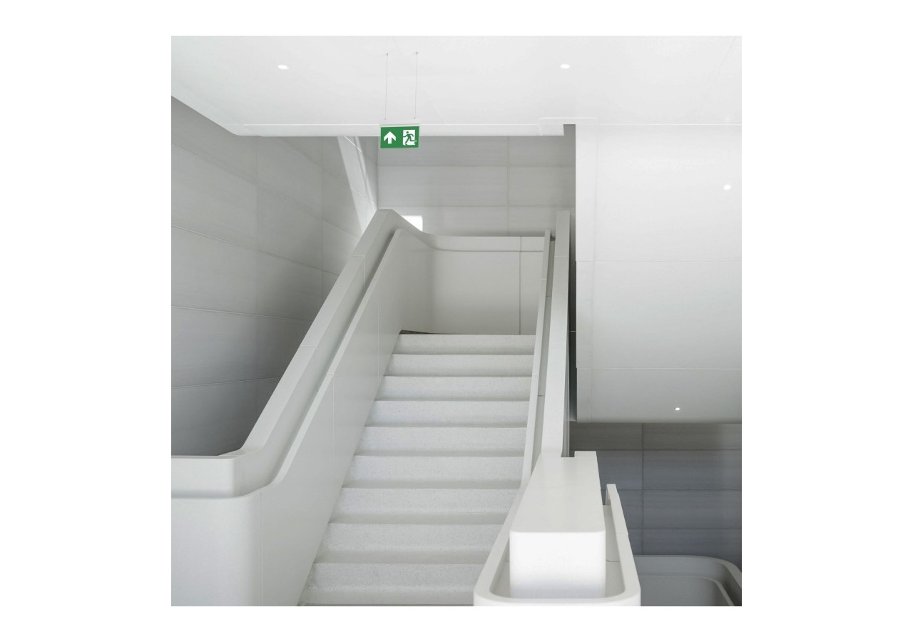 Bloc autonome d'éclairage de sécurité avec pictogramme "SORTIE VERS LE HAUT"-Suspension - K-B1062-UPARROW - Barcelona LED