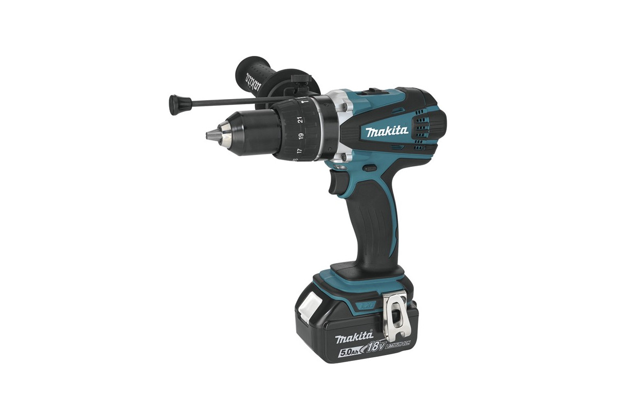 Perceuse visseuse à percussion 18 V Li-Ion 5 Ah usage intensif - Makita : Confort'Mat
