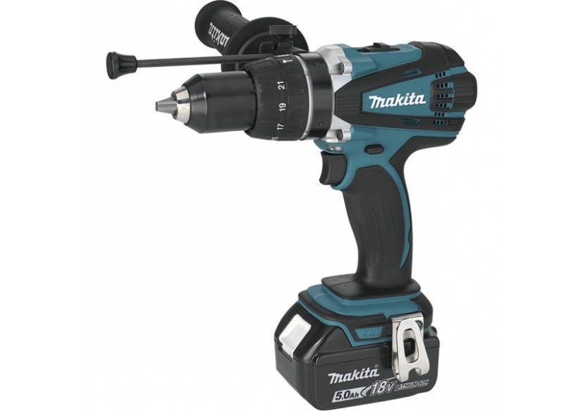 Perceuse visseuse à percussion 18 V Li-Ion 5 Ah usage intensif - Makita : Confort'Mat