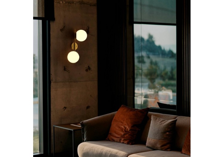 Applique murale 2 globes en verre "Double" - LD1013-D - Barcelona LED 2