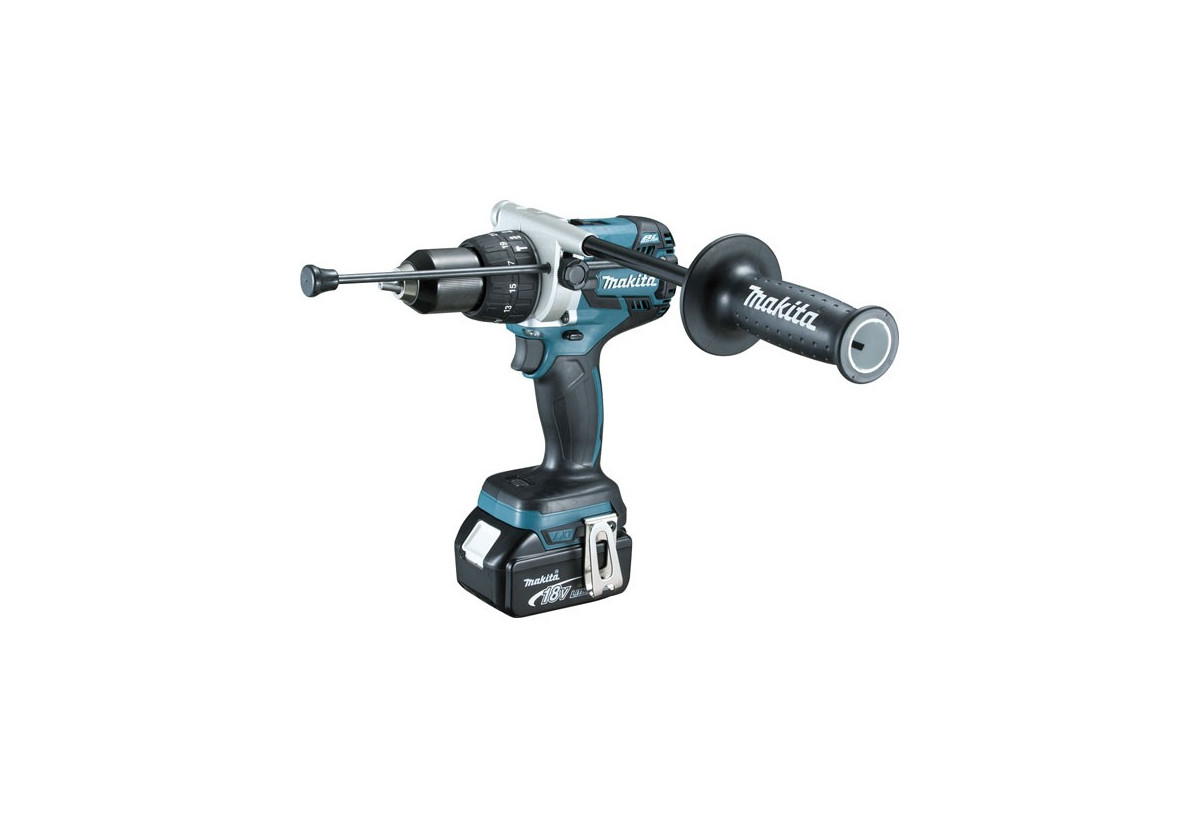 Perceuse visseuse à percussion 18 V Li-Ion 5 Ah expert - Makita : Confort'Mat