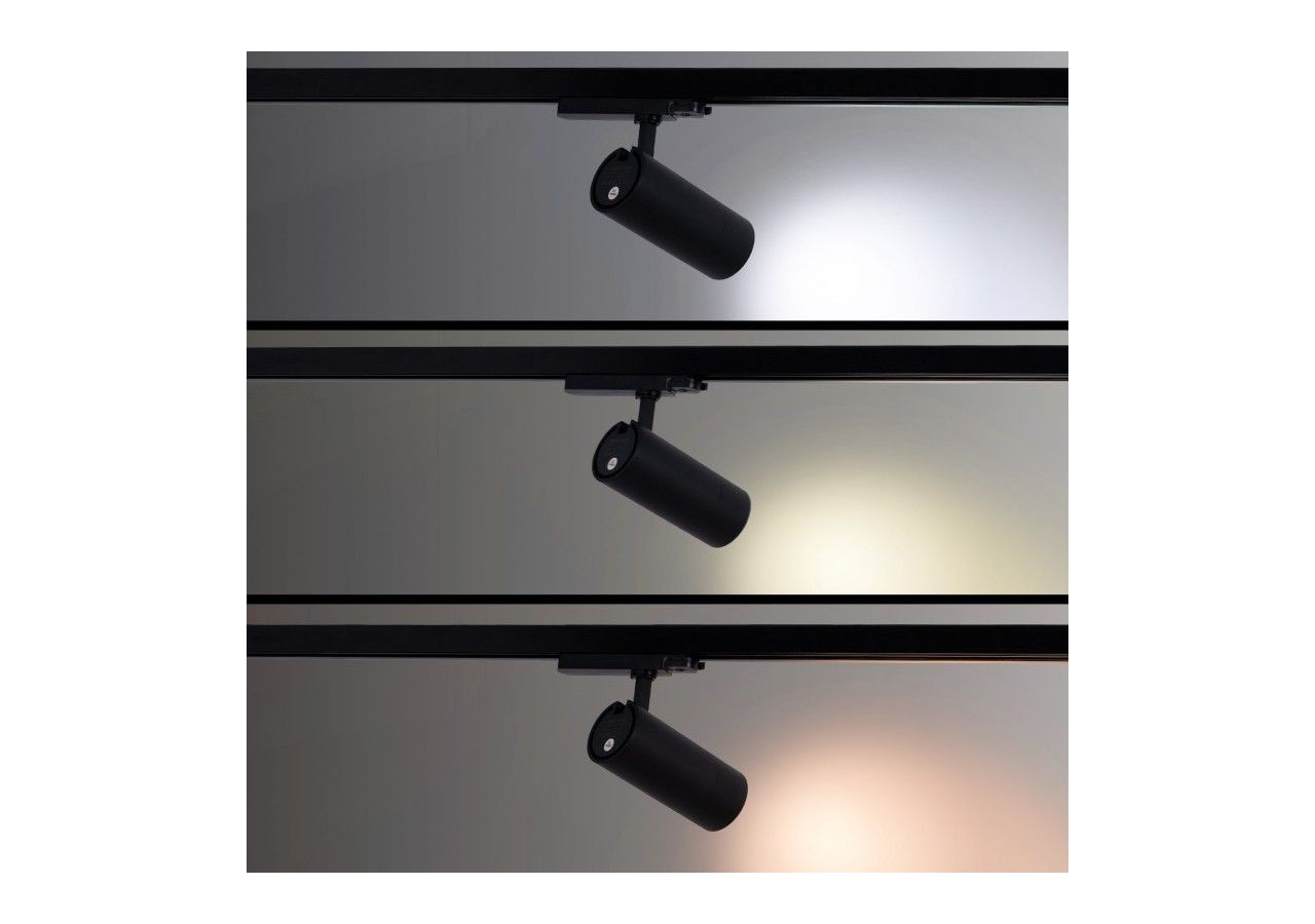 Spot LED sur rail triphasé CCT-Puissance réglable 30-40W-COB-Multiangle 24-60 degrés . - L6007-CCT-N - Barcelona LED