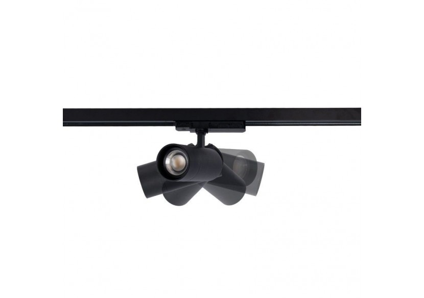 Spot LED sur rail triphasé CCT-Puissance réglable 30-40W-COB-Multiangle 24-60 degrés . - L6007-CCT-N - Barcelona LED