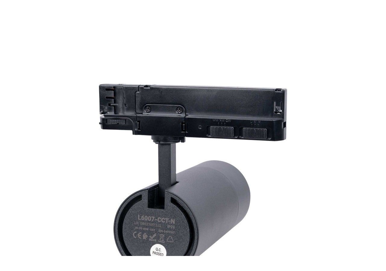 Spot LED sur rail triphasé CCT-Puissance réglable 30-40W-COB-Multiangle 24-60 degrés . - L6007-CCT-N - Barcelona LED