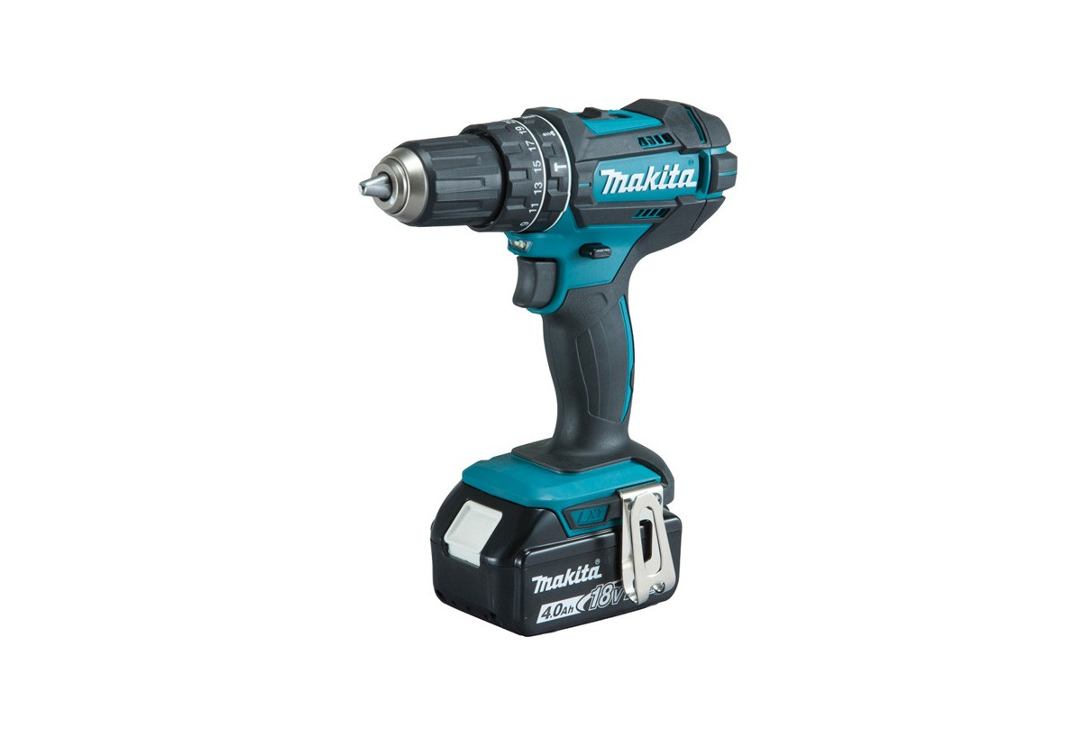 Perceuse visseuse à percussion 18 V Li-Ion 4 Ah usage quotidien - Makita : Confort'Mat