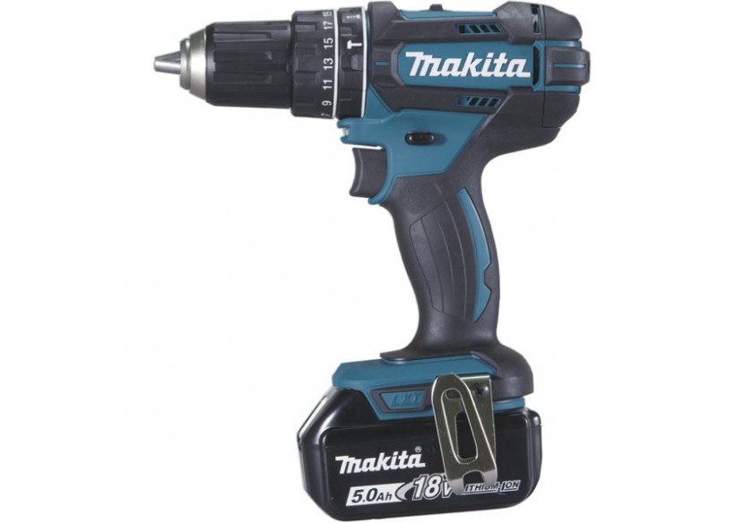 Perceuse visseuse à percussion 18 V Li-Ion 5 Ah usage quotidien - Makita : Confort'Mat