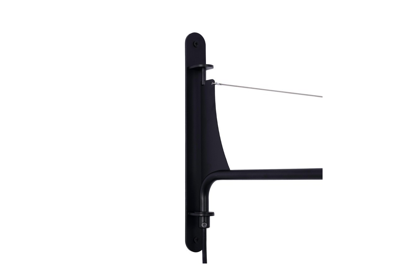 Applique murale orientable avec câble et prise "Pitt" / Inspiration "Petite Potence" - L3094-N - Barcelona LED