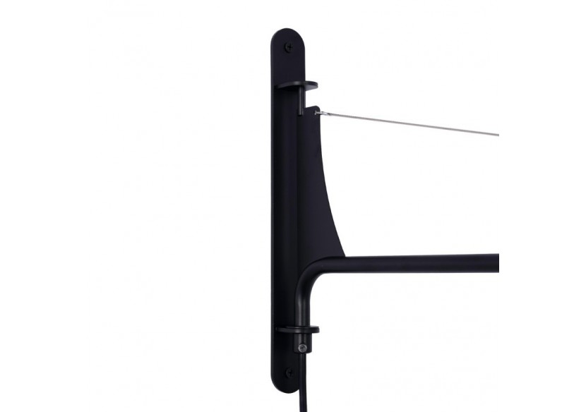 Applique murale orientable avec câble et prise "Pitt" / Inspiration "Petite Potence" - L3094-N - Barcelona LED