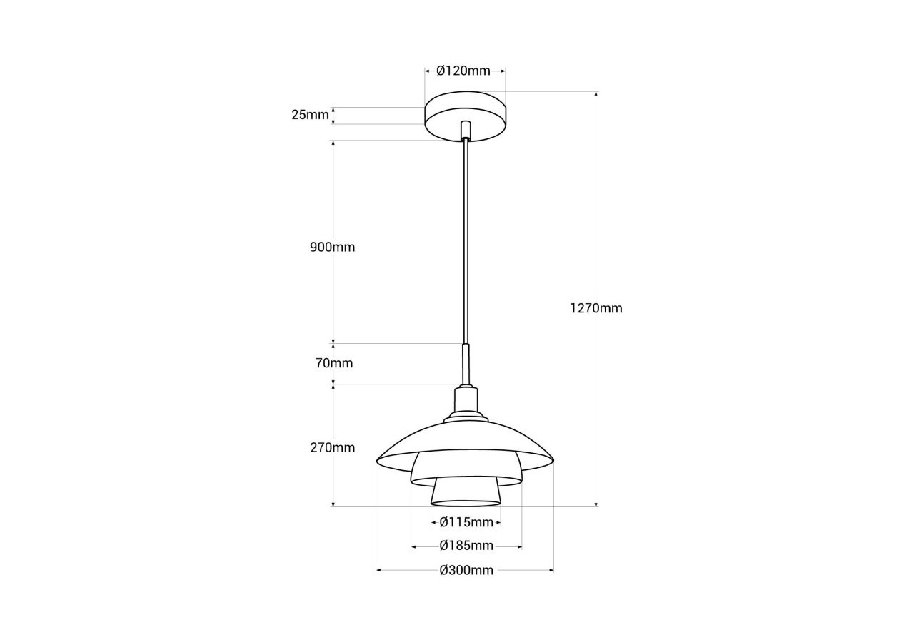 Suspension design "Marshal" - LC201-D - Barcelona LED
