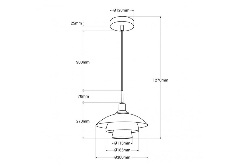 Suspension design "Marshal" - LC201-D - Barcelona LED