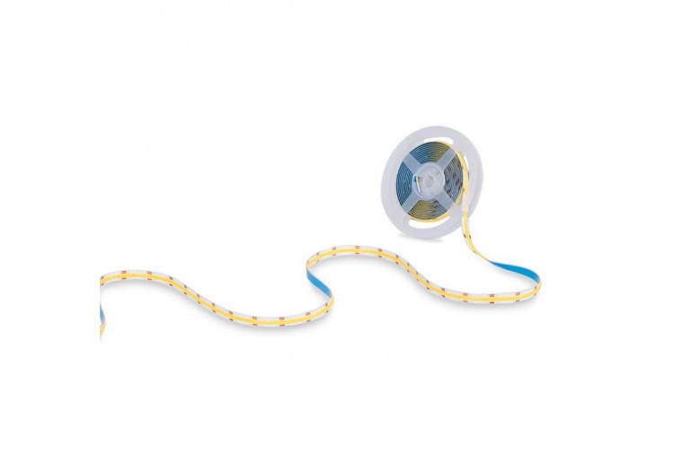 Ruban LED COB 24V DC-CCT-14W/m-10mm-IP20-Rouleau de 5m-Sécable tous les 26mm - BLSCOB-24V14W-IP20-CCT - Barcelona LED