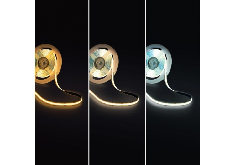 Ruban LED COB 24V DC-CCT-14W/m-10mm-IP20-Rouleau de 5m-Sécable tous les 26mm - BLSCOB-24V14W-IP20-CCT - Barcelona LED 2