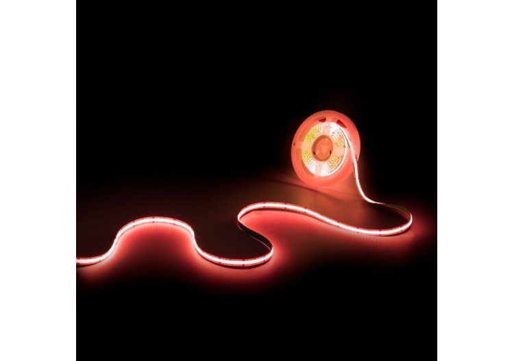 Ruban LED COB 24V DC-RGB-12W/m-10mm-IP20-Rouleau de 5m-Sécable tous les 33mm - BLSCOB-24V12W-IP20-RGB - Barcelona LED 2