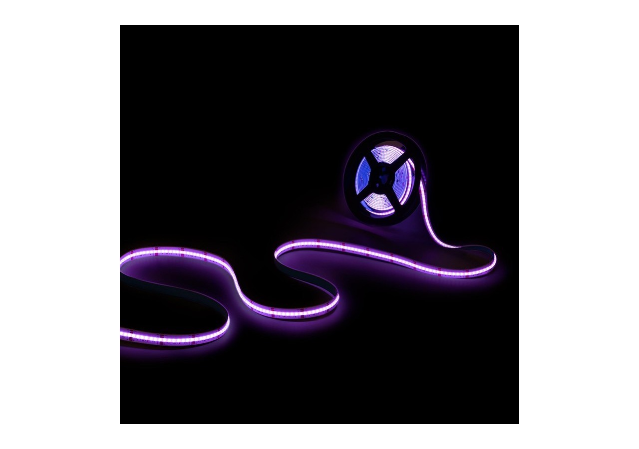 Ruban LED COB 24V DC-RGB / RGBWW-19W/m-12mm-IP20-Rouleau de 5m-Sécable tous les 33mm - BLSCOB-24V19W-IP20-RGBWW - Barcelona LED